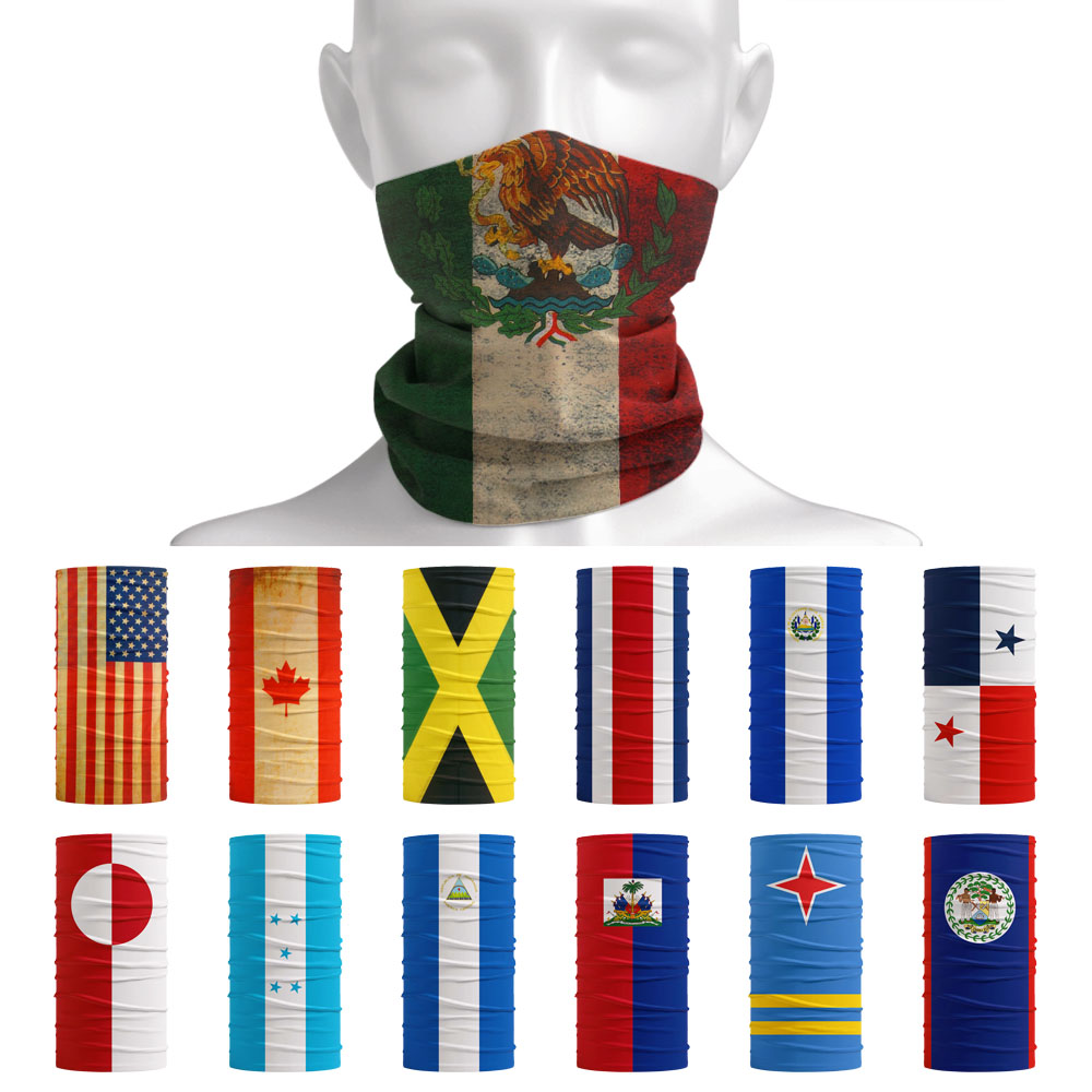 Neck Gaiter Face Cover - 北アメリカ国旗バンダナ女性ヨガ帽子男性オートバイフェイスカバーネックゲートルシームレス太陽保護スカーフ