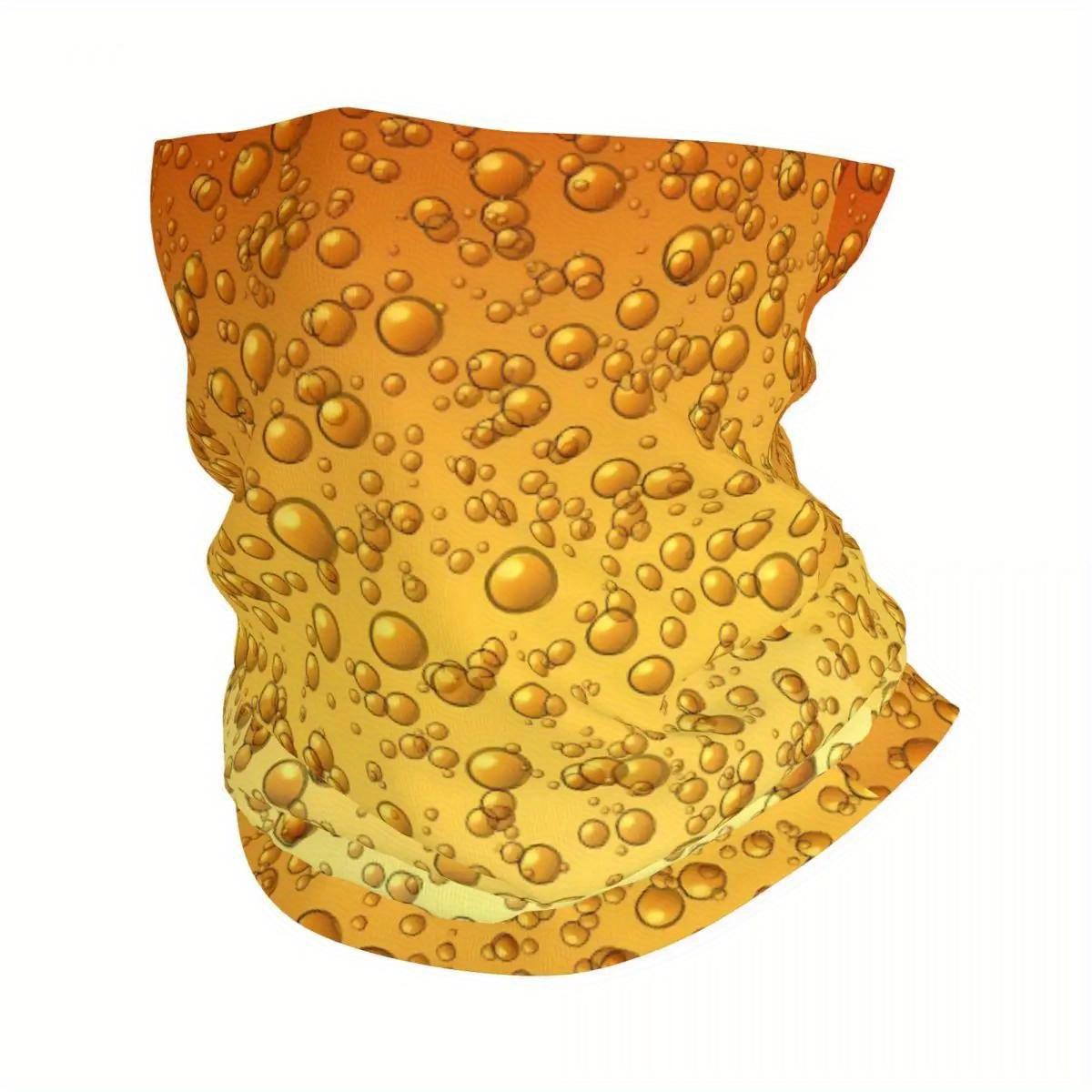 Neck Gaiter Face Cover - メンズファッションビールバブルプリント軽量スカーフ - 多用途ネックゲイターヘッドバンドフェイスカバー