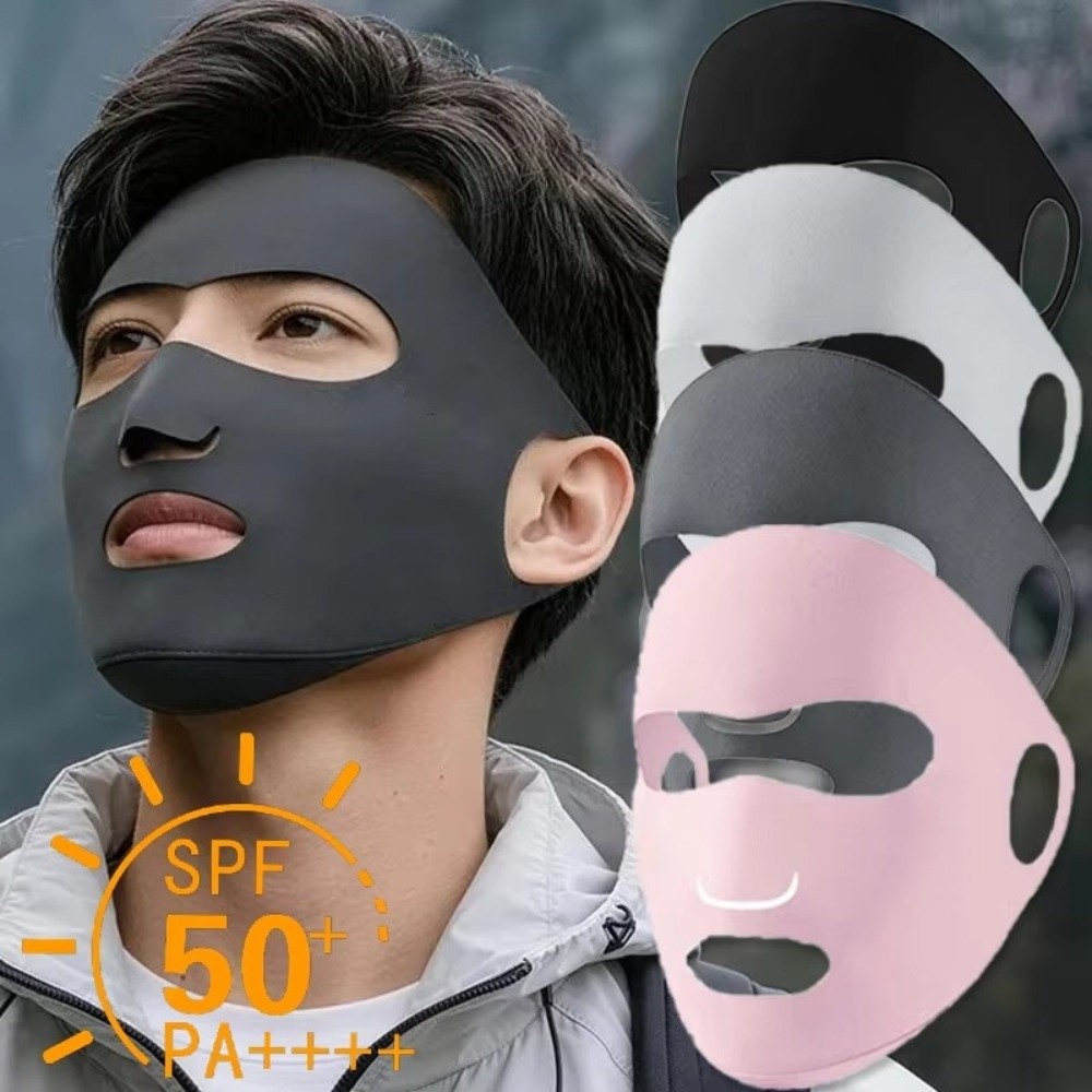 クールアイスシルク日焼け止めマスクフルフェイス防塵抗紫外線ネ - Sports Mask Breathable のレビューと価格