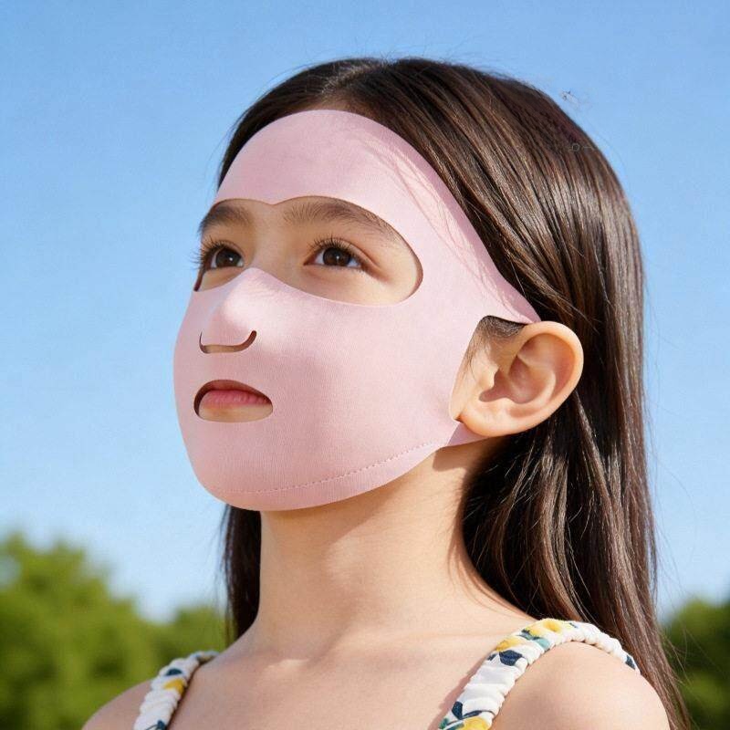 子供用日焼け止めフェイスマスク アイスシルク クールセンセー - Kids Face Mask のレビューと価格