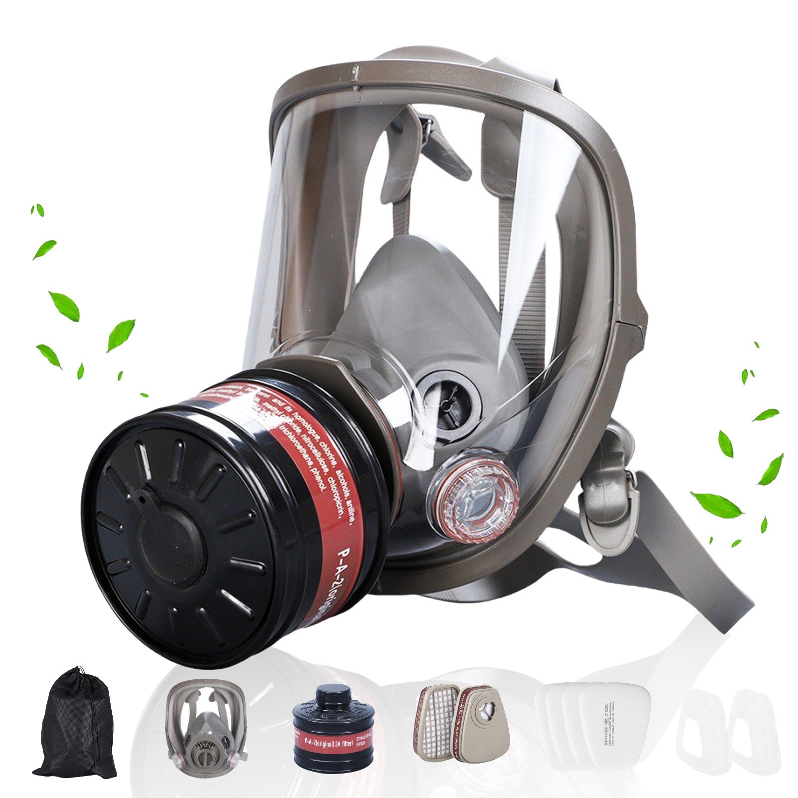 フルフェイスガスマスクサバイバルケミカルレスピレーター、40 - Dust Mask Construction のレビューと価格
