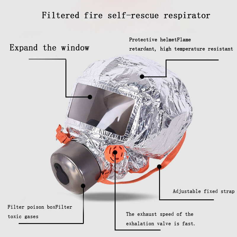 安全防火自己救助呼吸器訓練用ガスマスク、脱出用フード、防煙呼 - Kn95 Respirator Mask のレビューと価格