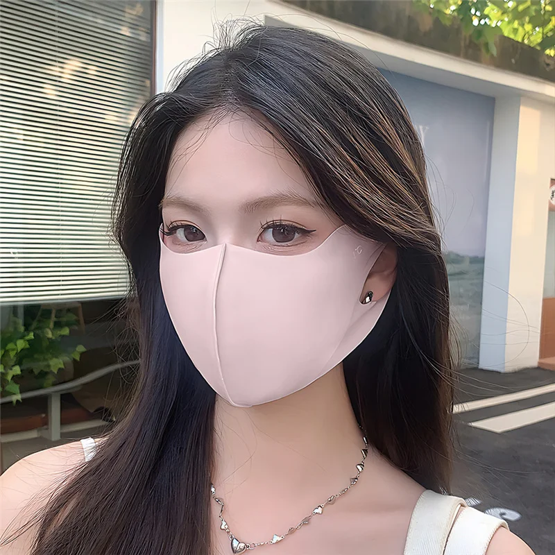 1PC 夏用日焼け止めフェイスマスク通気性女性 UV 保護ト - Cloth Face Mask Washable のレビューと価格