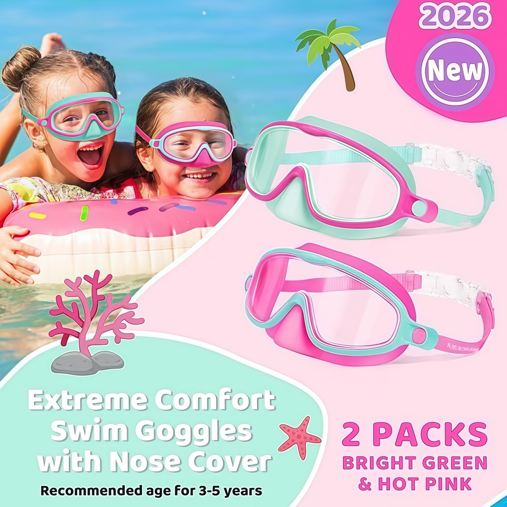 子供用スイムゴーグル ノーズカバー付き UV耐衝撃 広視野  - Kids Face Mask のレビューと価格