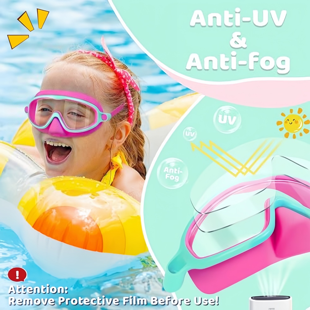 子供用スイムゴーグル ノーズカバー付き UV耐衝撃 広視野  - Kids Face Mask のレビューと価格