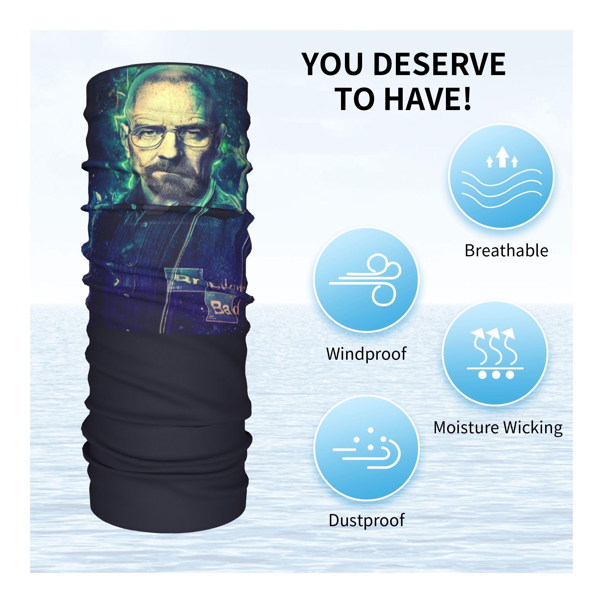 カスタムブレイキングバッドウォルターホワイトバンダナネックゲ - Neck Gaiter Face Cover のレビューと価格
