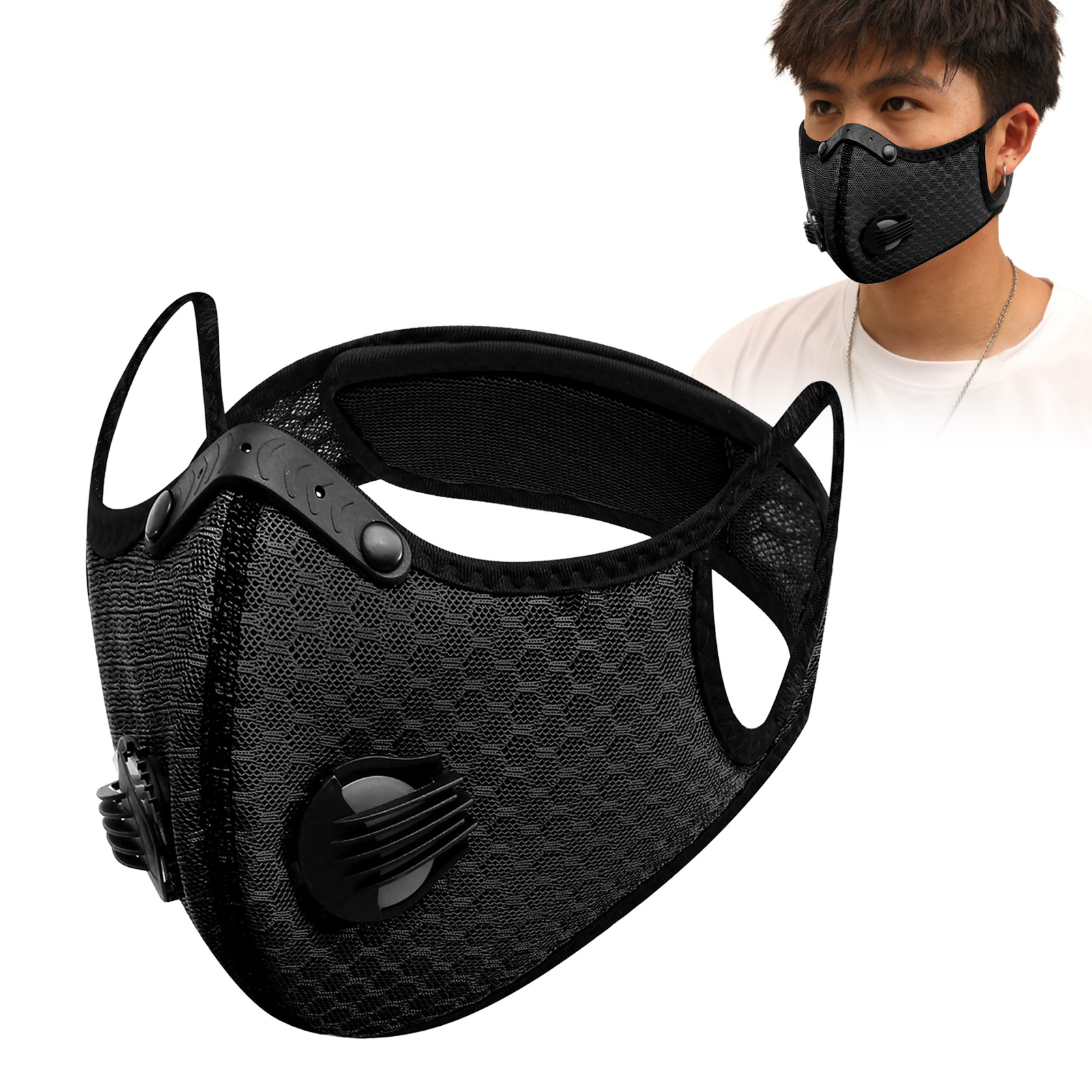 ユニセックス防風ライディングマスク活性炭マスクアウトドアスポ - Anti Pollution Mask のレビューと価格